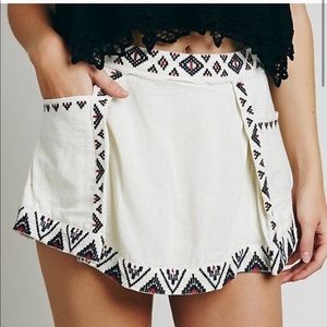 Free People arrow run white skirt